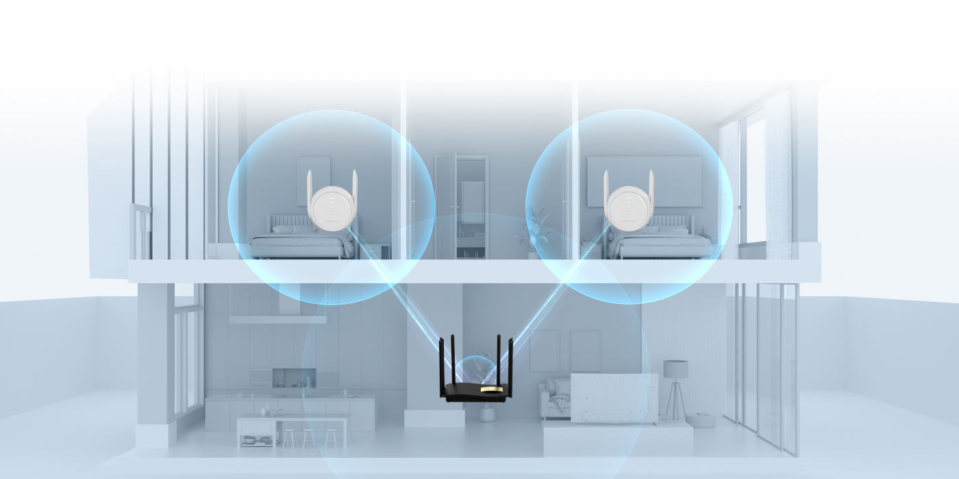 Ruijie Reyee 1200Mbps Dual-Band WLAN-Router – Mit Mesh-Funktion, 6 Antennen, Für Stabiles Internet In Haus & Büro